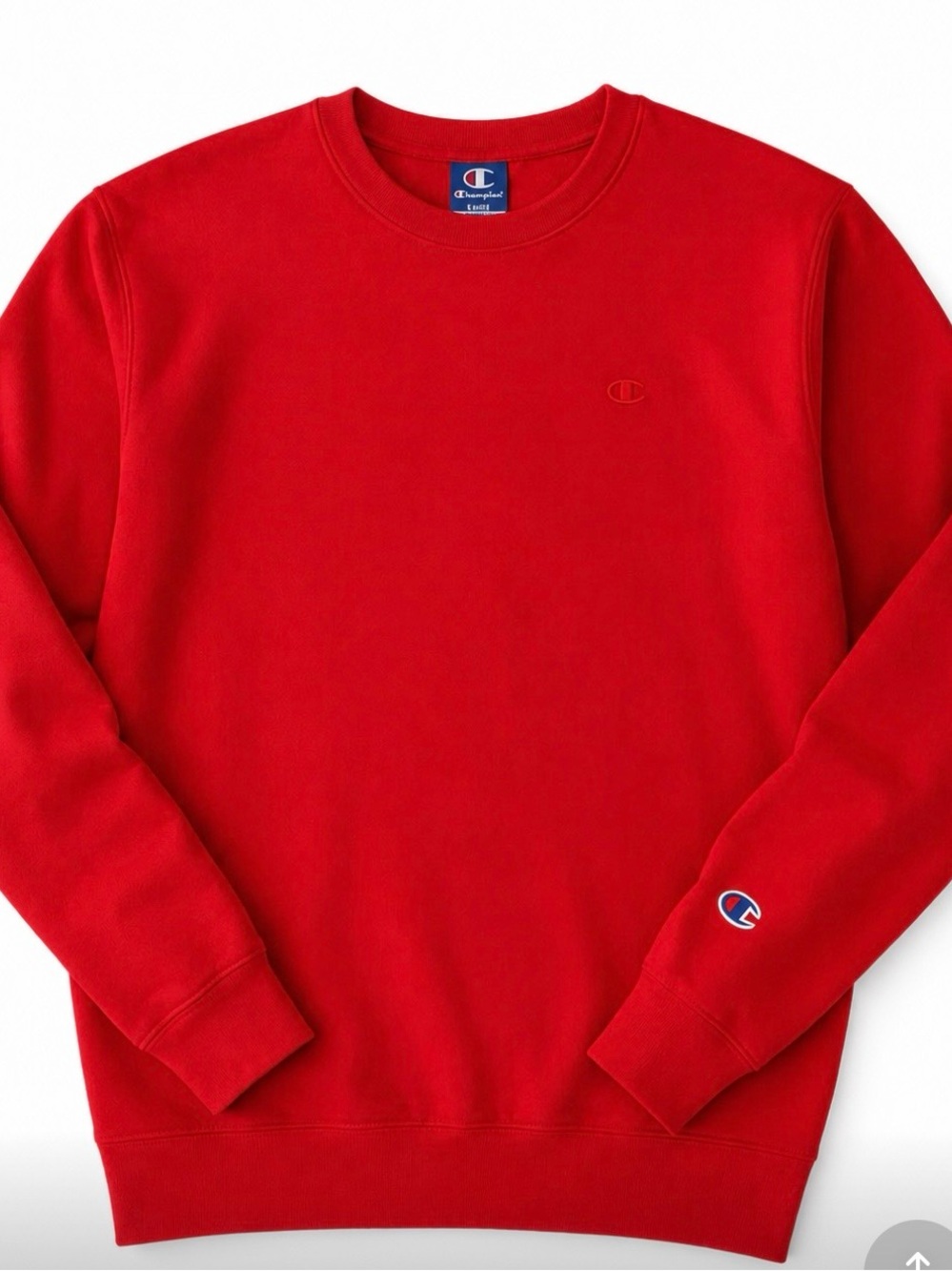 Champion Men’s Crewneck Sweatshirt in Bright Red